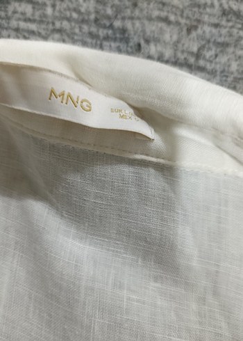 Kadın Beyaz Keten Uzun Kollu Gömlek - Görsel 2