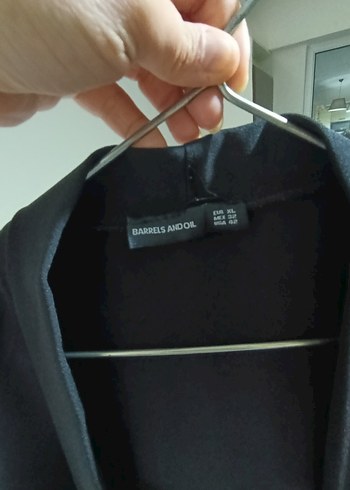 Siyah Minimalist Midi Kadın Kaban - Görsel 2