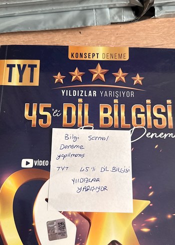 TYT Yıldızlar Yarışıyor 45li Dil Bilgisi Denemesi
