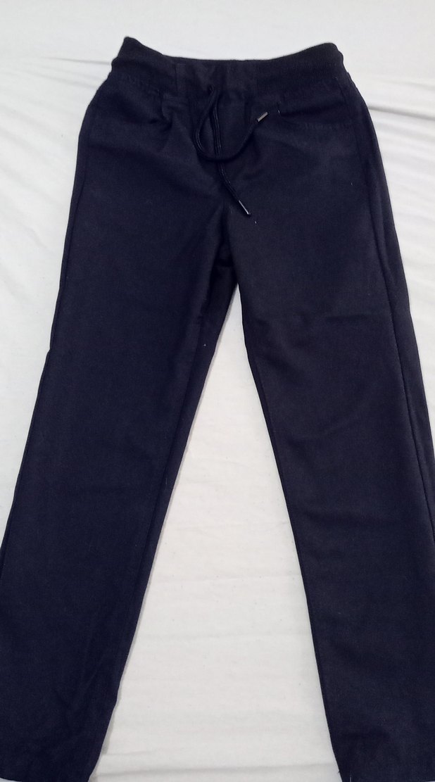 Lacivert erkek çocuk Beli lastikli 
Kumaş Pantolon - Görsel 2