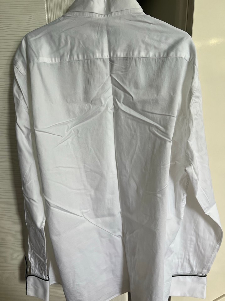 Düğmeli Beyaz Erkek Gömlek - Görsel 5