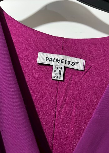 Mor Uzun Kollu Drapeli Uzun Elbise - Görsel 6