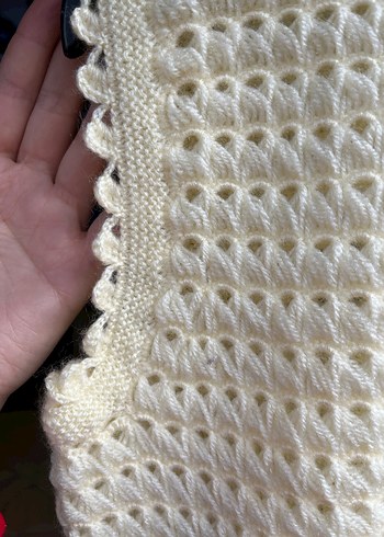 Krem rengi  Örgü Kolsuz Kadın Yelek - Görsel 8