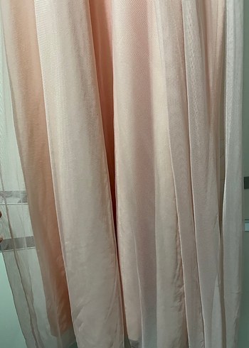 Dantel Detaylı Pudra Pembe Uzun Elbise - Görsel 4