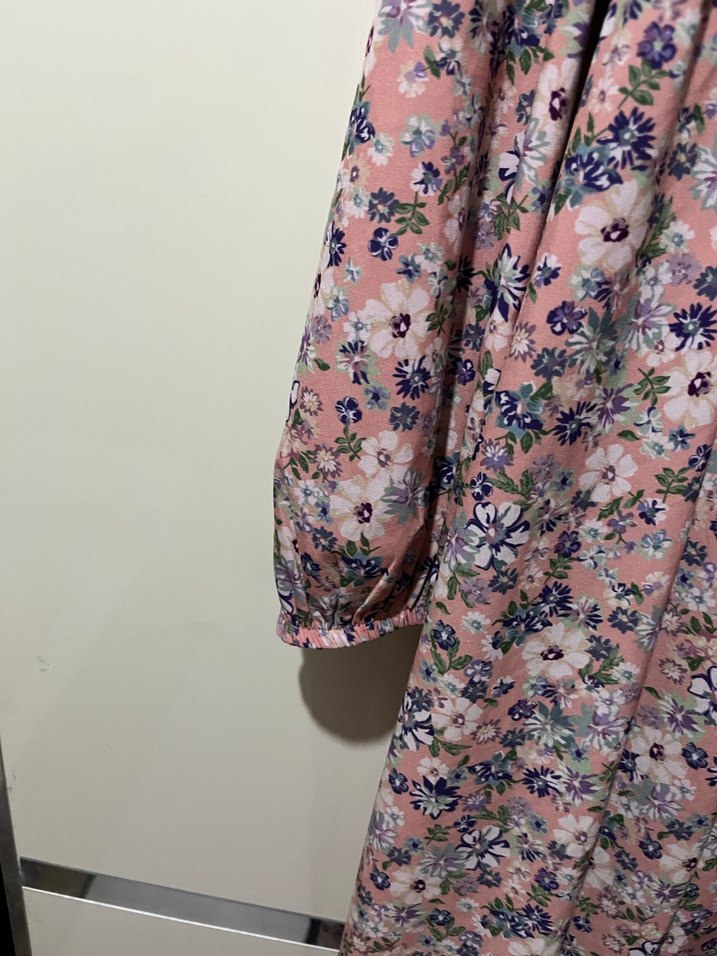 Pembe Bohem Uzun Salaş Elbise - Görsel 4