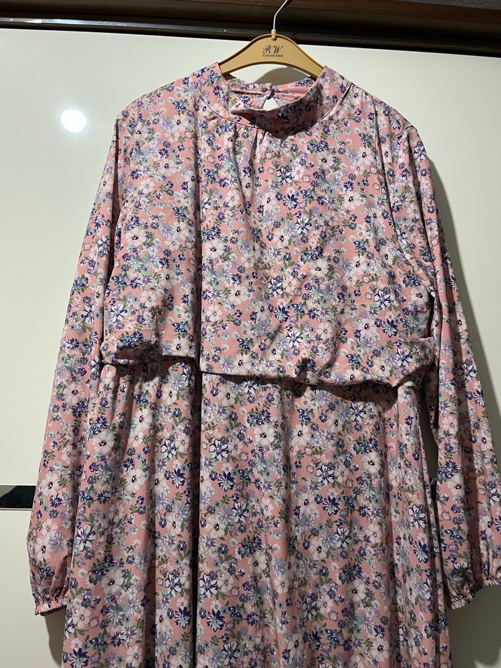 Pembe Bohem Uzun Salaş Elbise - Görsel 2