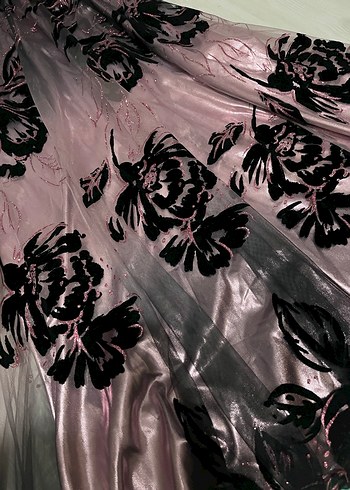 Pembe Straplez Gotik Uzun Abiye Elbise - Görsel 2