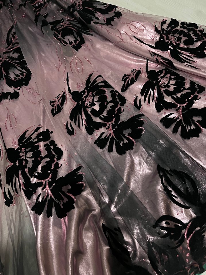 Pembe Straplez Gotik Uzun Abiye Elbise - Görsel 2