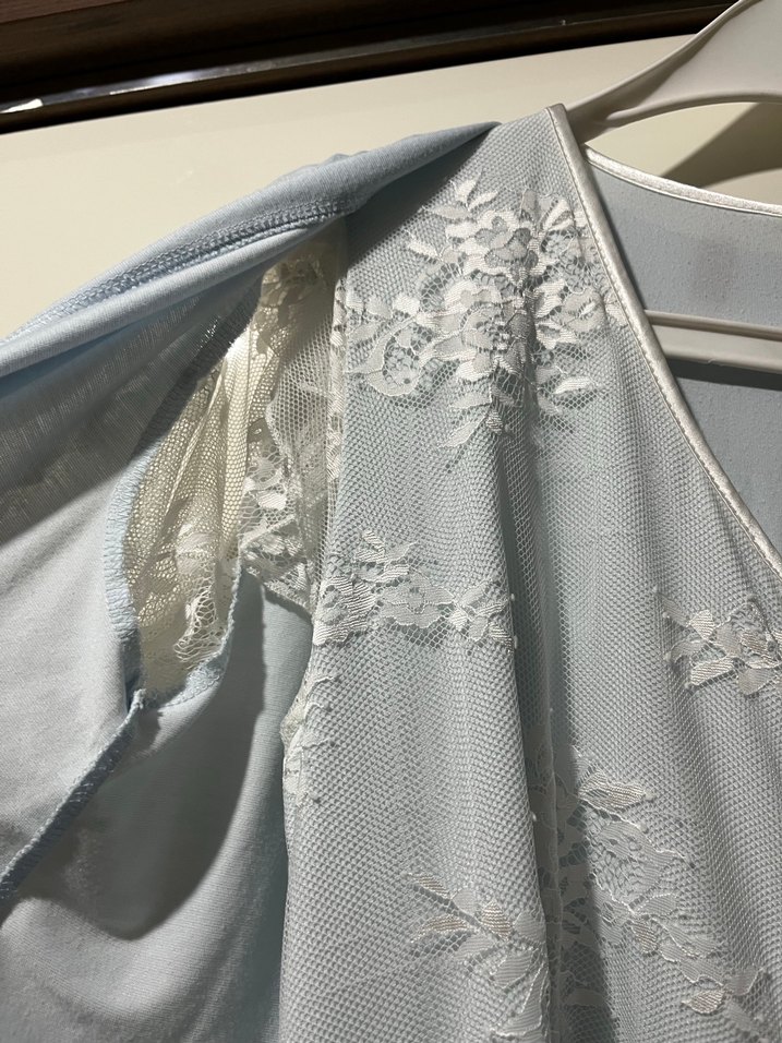 İşlemeli Beyaz Bohem Uzun Kadın Sabahlık - Görsel 4