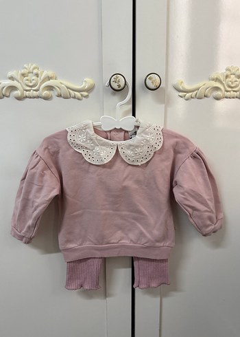 Pembe Nakışlı Bebek Kız Takımı