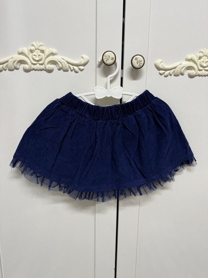 Kız Çocuk Mavi Denim Fırfırlı Etek - Görsel 2