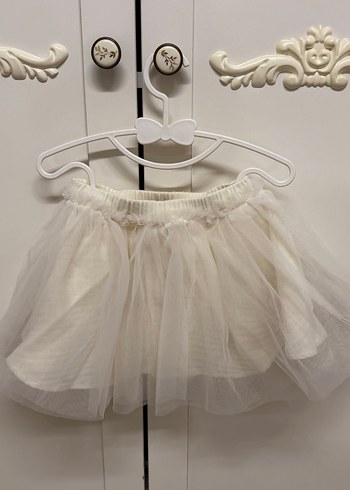 Kız Çocuk Beyaz Fırfırlı Pamuk Etek - Görsel 2