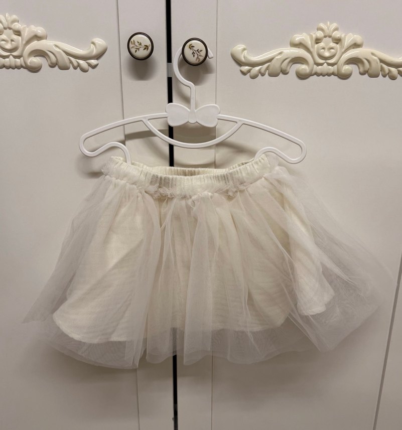 Kız Çocuk Beyaz Fırfırlı Pamuk Etek - Görsel 2