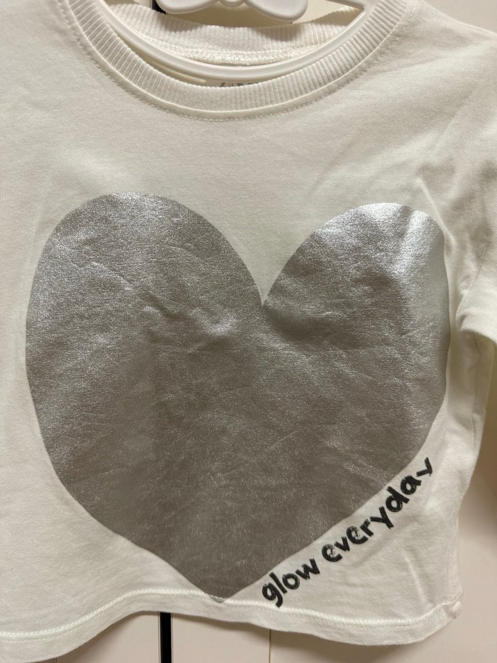 Kız Çocuk Beyaz Uzun Kollu Baskılı Tişört - Görsel 3