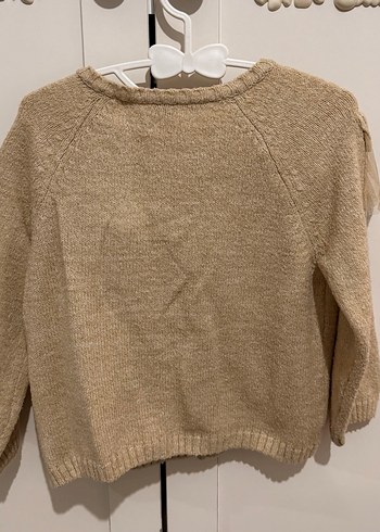 Kız Çocuk Bej Bohem Triko Hırka - Görsel 2