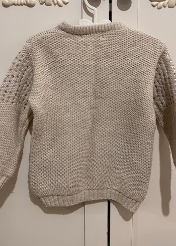 Nakışlı Bohem Kız Çocuk Triko Kazak 3-4 yaş - Görsel 2