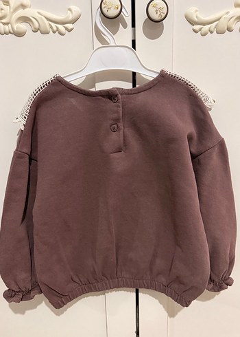 Dantel Yakalı Kahverengi Bebek Takımı 3-4 yaş - Görsel 3