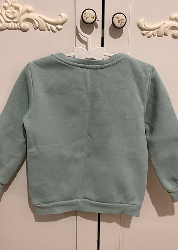 Kız Çocuk yeşil Desenli Uzun Kollu Sweatshirt 3-4 yaş - Görsel 2