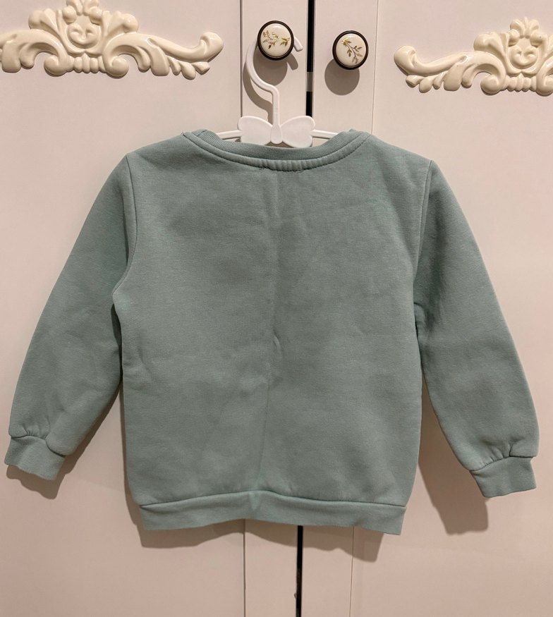 Kız Çocuk yeşil Desenli Uzun Kollu Sweatshirt 3-4 yaş - Görsel 2