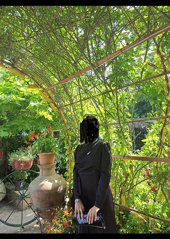 Siyah saten abiye - Görsel 3