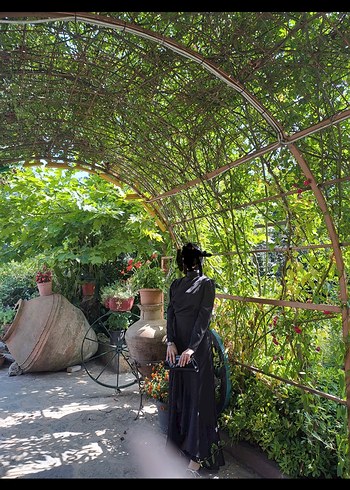 Siyah saten abiye - Görsel 2