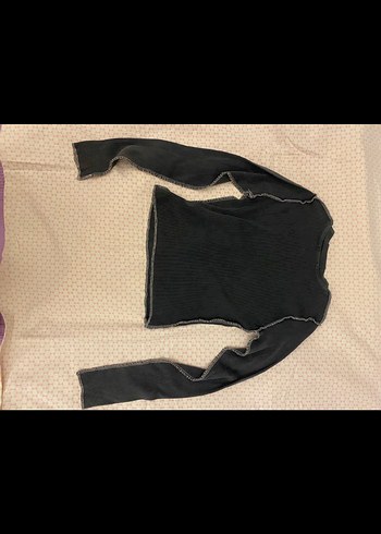 Bershka Uzun Kollu Rock Punk Kadın crop