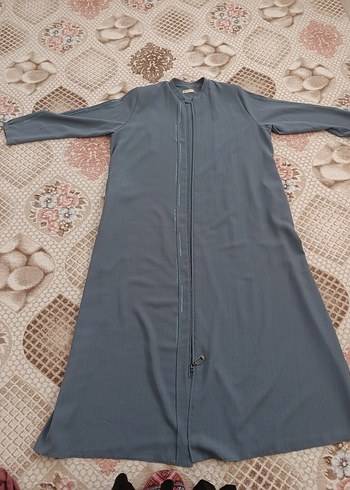 Kadın su yeşili Uzun Kollu Salaş Uzun Ferace - Görsel 2