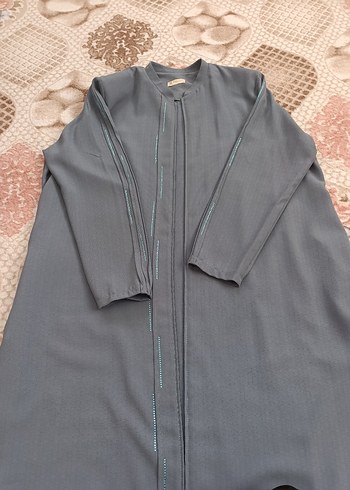 Kadın su yeşili Uzun Kollu Salaş Uzun Ferace - Görsel 4