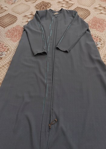 Kadın su yeşili Uzun Kollu Salaş Uzun Ferace - Görsel 7