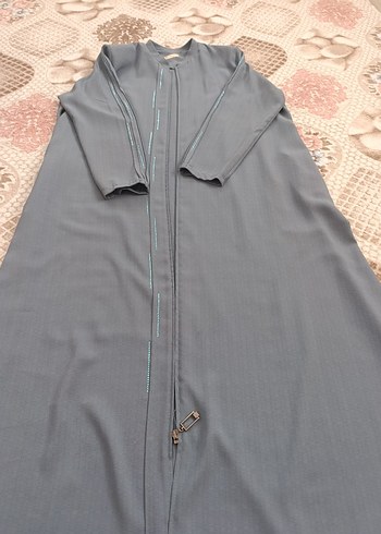 Kadın su yeşili Uzun Kollu Salaş Uzun Ferace - Görsel 6