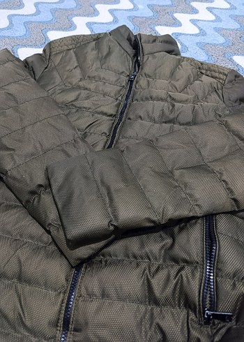 Erkek Haki Fermuarlı Midi Mont - Görsel 2