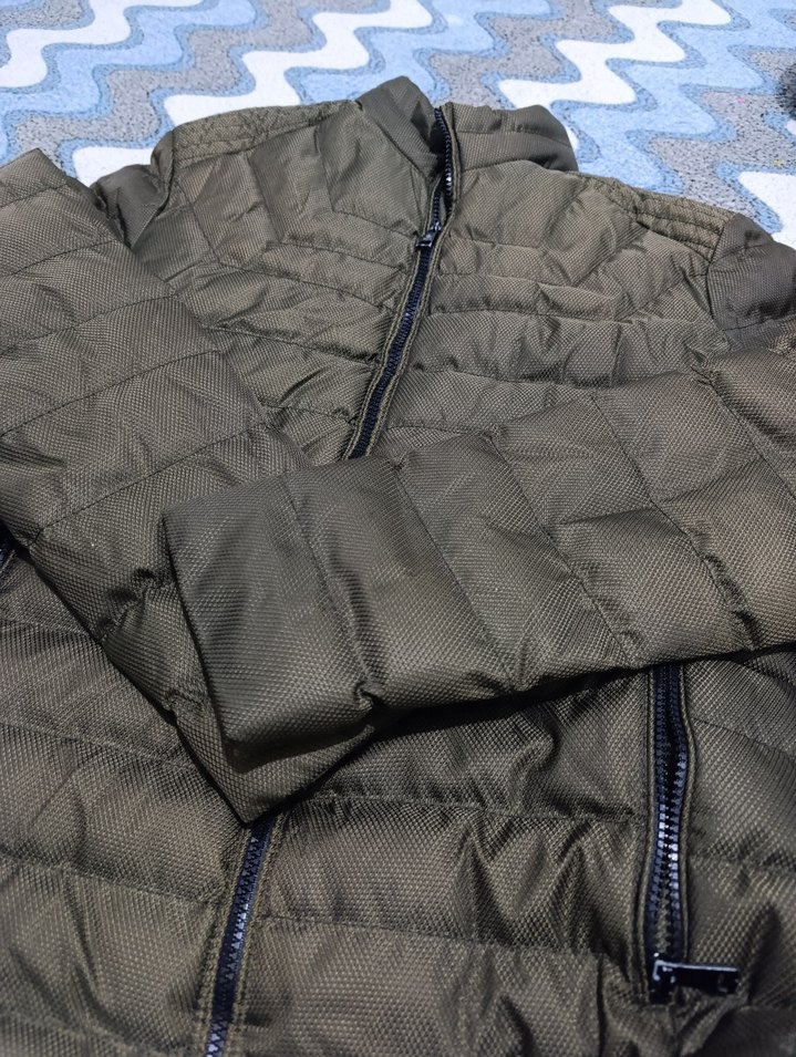 Erkek Haki Fermuarlı Midi Mont - Görsel 2