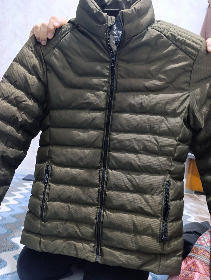 Erkek Haki Fermuarlı Midi Mont - Görsel 5