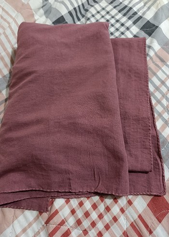 mürdüm Keten Kadın Şal - Görsel 3