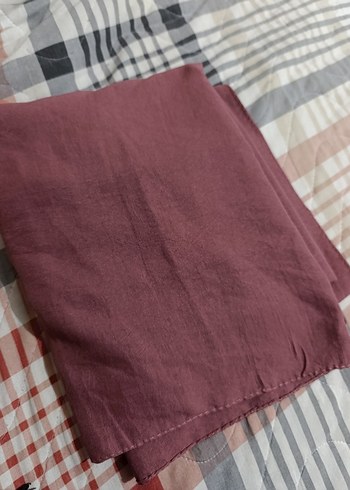 mürdüm Keten Kadın Şal - Görsel 2