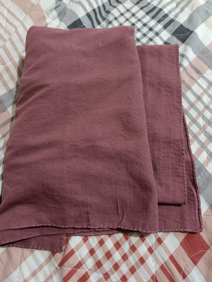 mürdüm Keten Kadın Şal - Görsel 3