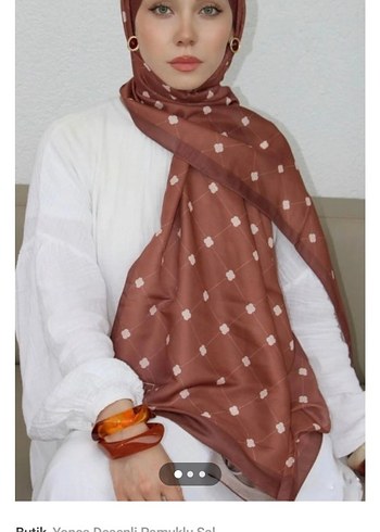 Drapeli Kahverengi Kadın Şal - Görsel 7