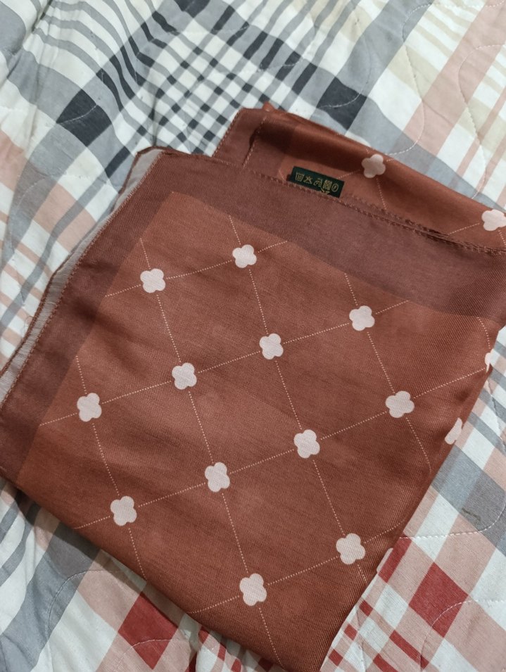 Drapeli Kahverengi Kadın Şal - Görsel 3