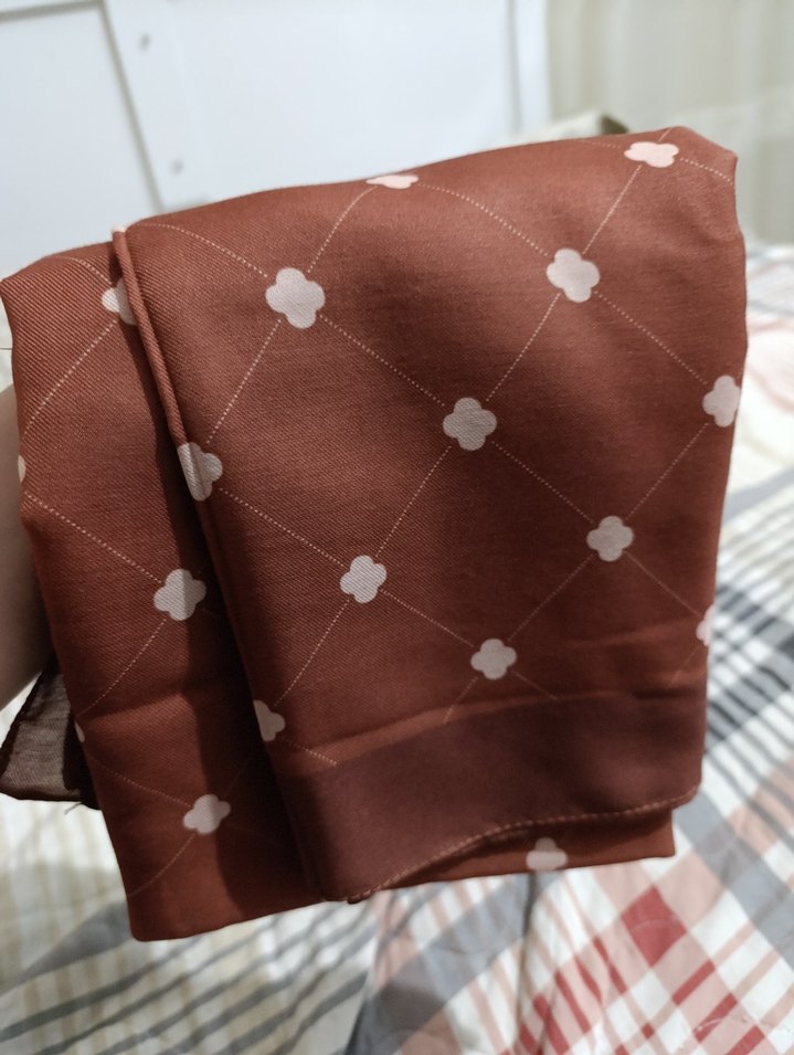 Drapeli Kahverengi Kadın Şal - Görsel 2