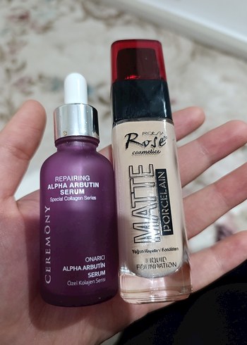Rose Cosmetics Mat Sıvı Fondöten - Beige ve yüz serumu - Görsel 2