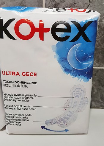 Kotex Ultra Gece 16'lı Hızlı Emicilik Kadın Pedi - Görsel 5