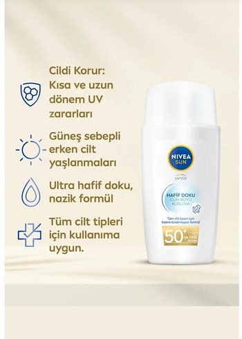 Nivea Sun Güneş Koruyucu SPF 50+ Krem - Görsel 8