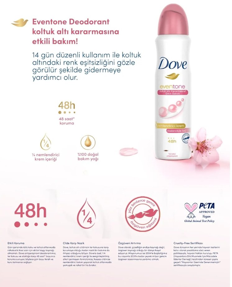 Dove Eventone Original Deodorant 150 Ml - Görsel 4