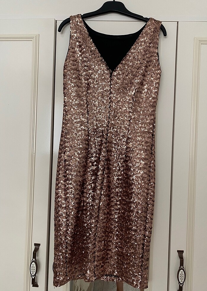 Bakır Payetli Abiye - Görsel 2