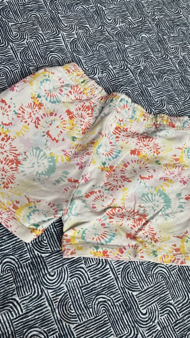 Renkli Batik Pamuklu Kız Şort - Görsel 3