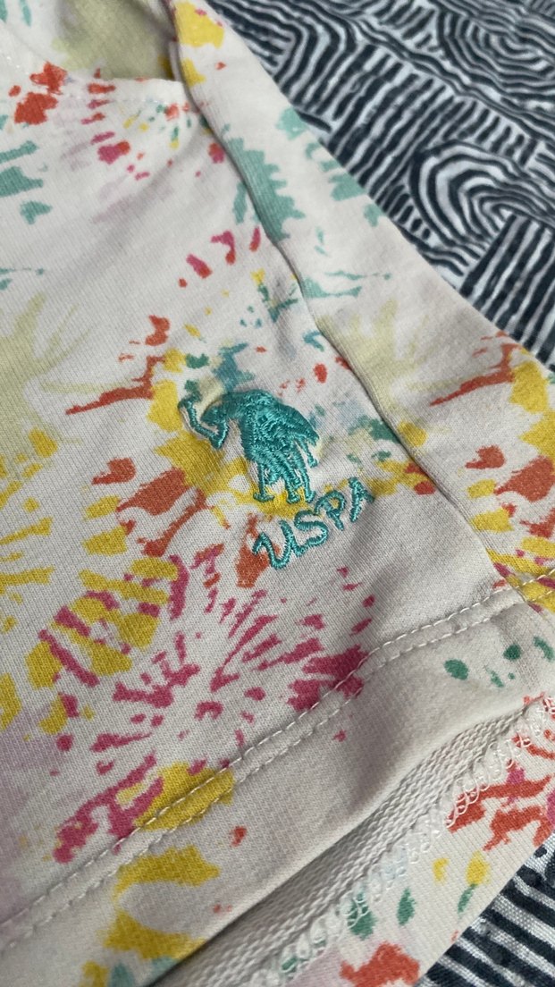 Renkli Batik Pamuklu Kız Şort - Görsel 2