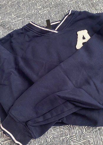 H&M Kadın Lacivert Triko Sweatshirt