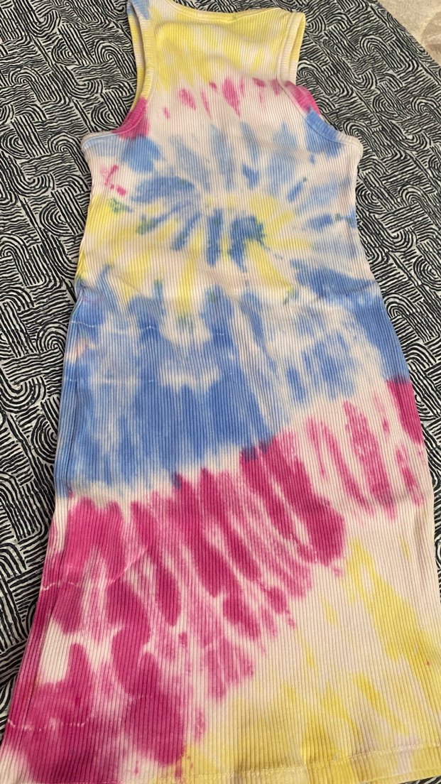 Kadın Çok Renkli Batik Desenli Uzun Triko Elbise - Görsel 2