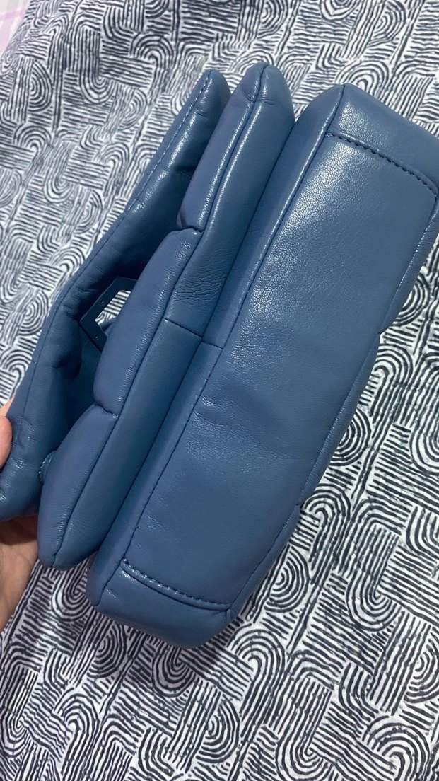 Mavi Deri Kadın Omuz Çantası - Görsel 3