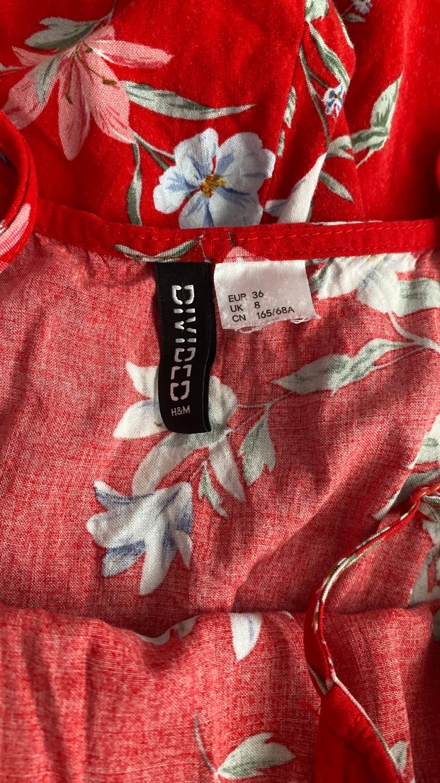 Kırmızı Çiçek Desenli Bohem Kadın Tulum - Görsel 2